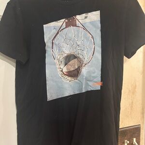 American Eagle Outfitters Black Tee with Basketball Print